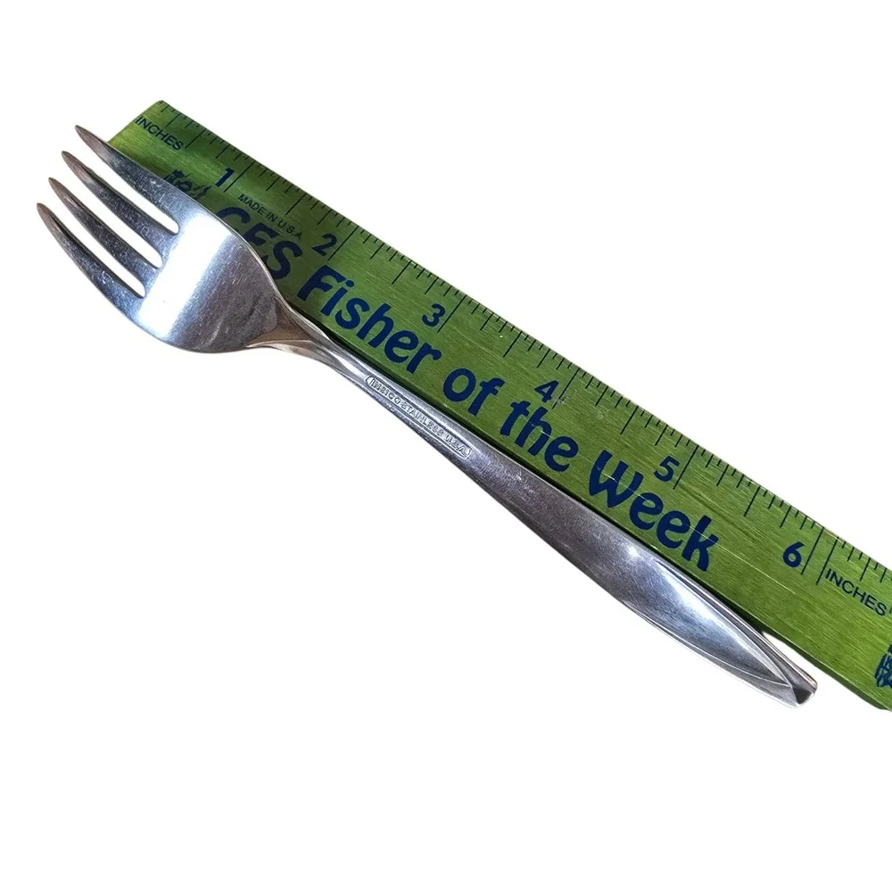 New Dawn Insico USA Silverware‎ Fork Monogram C Mid-Century Modern 6.25 Inch
